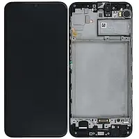Дисплей для Samsung M22 (M225) із сенсором чорний сервісний + рамка GH82-26153A