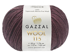 Пряжа Wool 115 Gazzal-3320 бордо