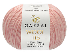 Пряжа Wool 115 Gazzal-3321 рожевий