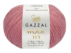 Пряжа Wool 115 Gazzal-3322 пильна троянда