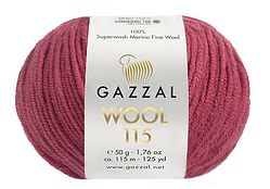 Пряжа Wool 115 Gazzal-3323 ягідний
