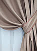 Шторна тканина мікровелюр Petek. Висота 2,7м. Колір світле какао. Код 1014ш, фото 6