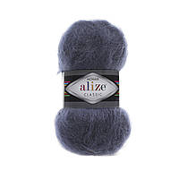 Пряжа Alize Mohair Classic New (Ализе Мохер классик) мохер-25%, шерссть-24%, акрил-51% № 411 джинс меланж