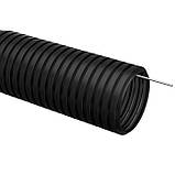 Труба гофрована з протяжкою 32мм чорна вулична, фото 5