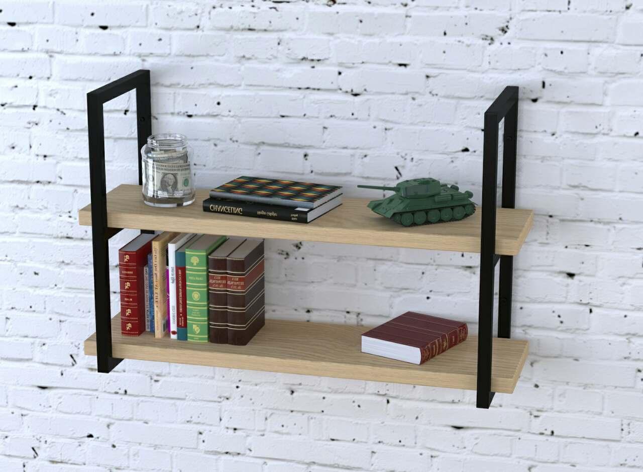 Настінна полиця MebelProff PL2-112-32, навісна полиця, книжкова полиця loft, декоративна полиця в кімнату, будинок.