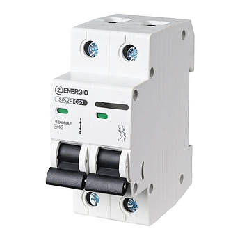 Автоматичний вимикач ENERGIO SP-2P C 50А 6 кА