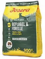 Сухой корм для взрослых собак JOSERA Geflügel & Forelle 0.9кг