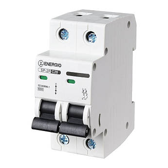 Автоматичний вимикач ENERGIO SP-2P C 20 А 6 кА