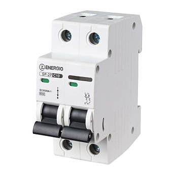 Автоматичний вимикач ENERGIO SP-2P C 10 А 6 кА