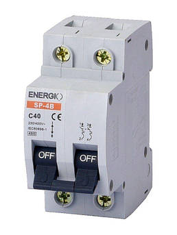 Автоматичний вимикач ENERGIO SP 2P C 40А 4.5 кА
