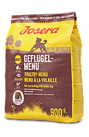 Сухой корм для собак с большим содержанием мяса JOSERA Geflügel-Menü 0.9кг
