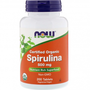 Now Spirulina 500 mg 200 tab