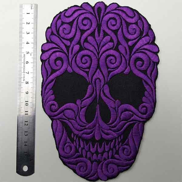 Аплікація клейова "Череп", колір фіолетовий (Розмір 180x110мм)