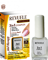 Комплекс 3 в 1 Revuele NAIL THERAPY быстрое высыхание твердое покрытие и глянцевый блеск 10 мл