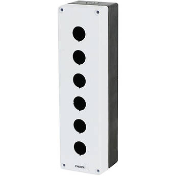 Корпус поста кнопкового ENERGIO 6 місць IP40 білий