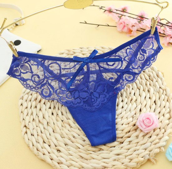 Стринги сині, Жіночі стринги, Стринги мереживні, фото 1