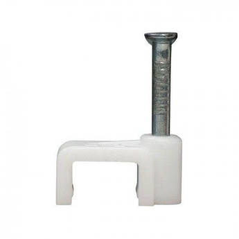 Кабельна скоба пластикова плоска ENERGIO 9 мм (100 шт.)