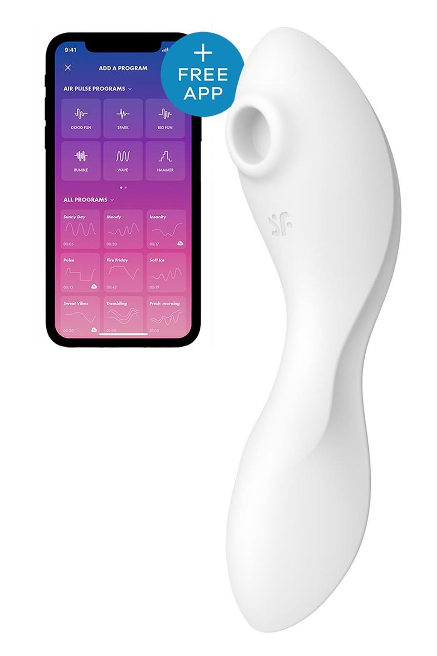 Curvy Trinity 5 White вакуумний кліторальний стимулятор з вібрацією Satisfyer