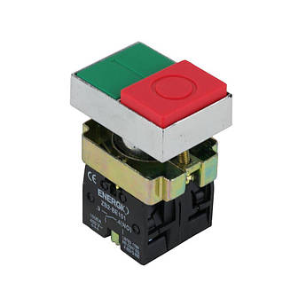 Кнопка ENERGIO XB2-BL8425 ПУСК/СТОП зелена + червона виступна NO+NC