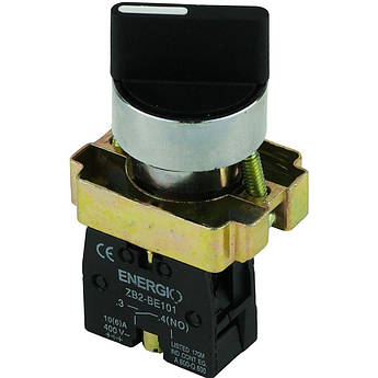 Перемикач секторний ENERGIO XB2-BD21 1-0 з фіксацією NO