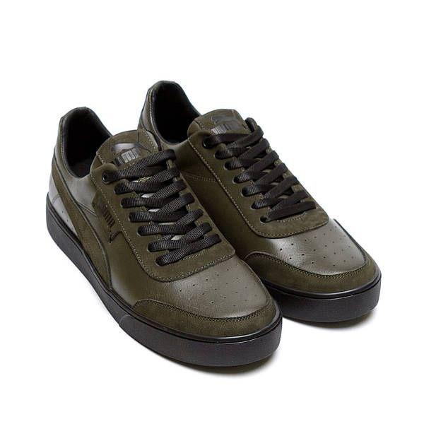 Спортивні чоловічі кросівки, шкіряні кеди хакі