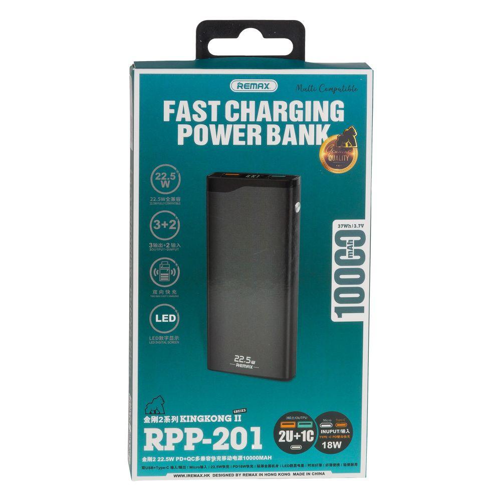 Повербанк PowerBank Remax RPP-201 Kingkong II 22.5W PD+QC 10000 mAh (Сірий)