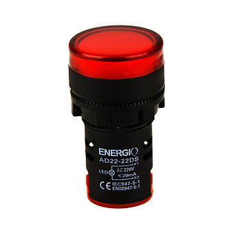 Індикатор ENERGIO AD22-22DS 220В AC червоний