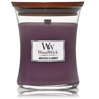 Ароматическая свеча Woodwick Medium Amethyst & Amber 275 г