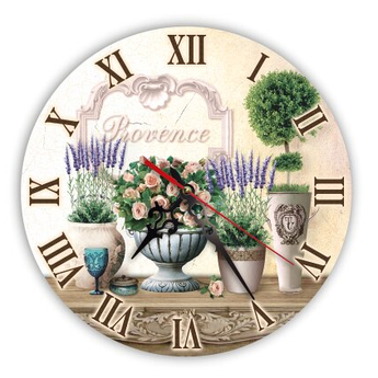Настінний дерев'яний годинник "Прованс Букет троянд" 25 см