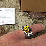 Чоловіче жіноче кільце очей змії жовтий розмір регулюється, фото 2