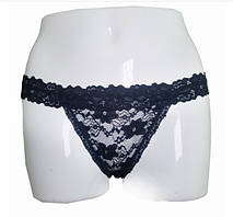 Стринги мереживні розмір універсальний S-L чорні (21black)