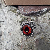 Чоловіче жіноче кільце всевидке око червоне розмір 19,5, фото 4