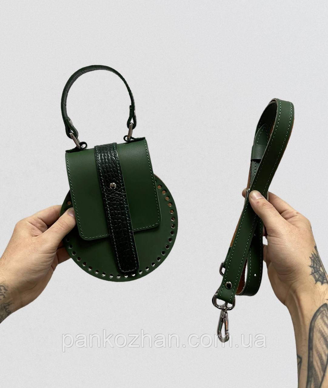 Набір шкіряної фурнітури для сумки "Toy bag", натуральна шкіра, фото 1