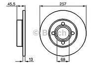 Тормозной диск передний Ауди 500/ 100/ 80/ 90 (пр-во BOSCH 0986478016)
