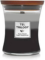 Ароматическая свеча с трехслойным ароматом Woodwick Medium Trilogy Warm Woods 275 г