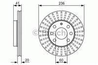 Тормозной диск передний CHEVROLET, Деу Опель (пр-во BOSCH 0986479840)