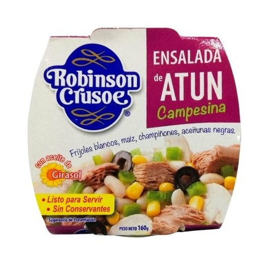Салат з Тунцем Селянська Robinson Crusoe Ensalada Atun Campesina 160 г Іспанія