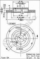 Гальмівний диск передній Ніссан, Рено, Даче (пр.о BREMBO 09.5802.24)