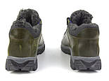 Тактичні зимові чоловічі кросівки оливкове шкіряне взуття на хутрі Rosso Avangard Erelli Brown Crazy, фото 7