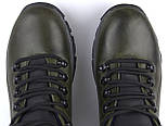 Тактичні зимові чоловічі кросівки оливкове шкіряне взуття на хутрі Rosso Avangard Erelli Brown Crazy, фото 8