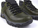Тактичні зимові кросівки великих розмірів оливкові шкіряна хакі Rosso Avangard Erelli Khaki Crazy BS, фото 8