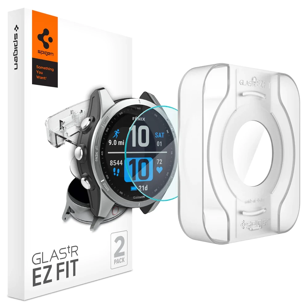 Захисне скло Spigen для Garmin Fenix 7S EZ FiT GLAS.tR (2шт), (AGL04631)