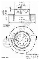 Гальмівний диск задній Ніссан, Опель, Рено (пр-во BREMBO 08.9371.10)