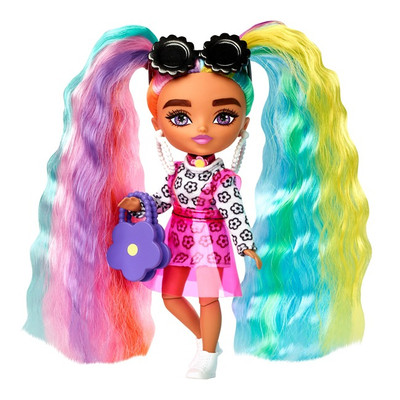 Лялька Барбі Екстра Міні Barbie Extra Minis Леді веселка (HHF82)