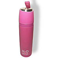 Вакумный термос бутылка для питья H2O BOTTLE 500ML розовый