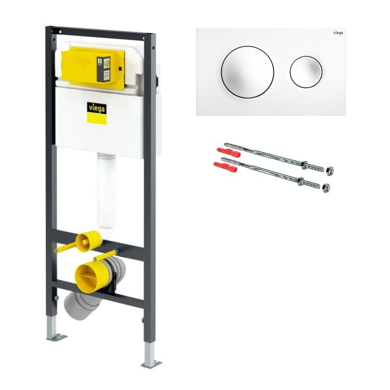 Інсталяція для унітазу VIEGA Prevista Dry 792640 з кнопкою біла 156895, фото 1