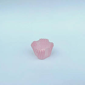 Паперова форма для цукерок, 30*30*30 мм, рожева (60 шт.)