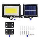 Вуличний LED світильник-ліхтар на сонячній батареї + пульт, SL-F100 / Прожектор настінний, фото 9