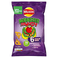 Снеки Walkers Monster Munch Pickled Onion Маринованный лук 6s 120g