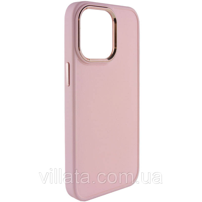 TPU чохол Bonbon Metal Style для Apple iPhone 14 Pro (6.1") Рожевий / Light pink, Силікон